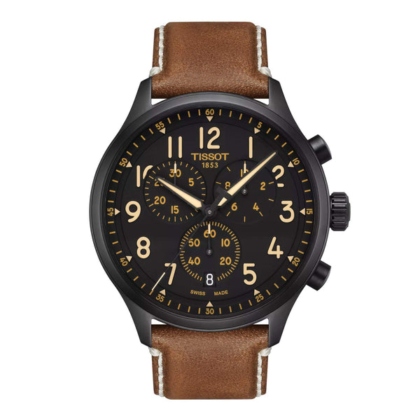 TISSOT 天梭 Chrono XL 系列PVD黑色石英計時碼錶 45mm T1166173605203