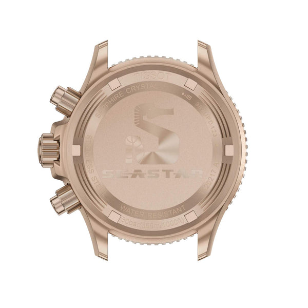 TISSOT 天梭 SEASTAR 1000 海星系列石英計時300米金色PVD潛水錶 38mm T1202173704100