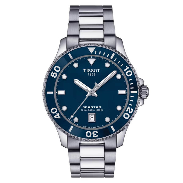 TISSOT SEASTAR 1000 天梭海星系列300米潛水石英錶 40mm T1204101104100