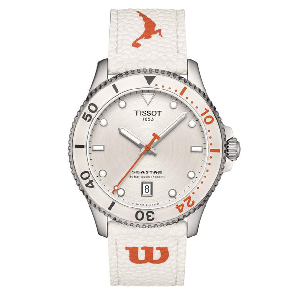 TISSOT 天梭 Seastar 海星系列300米WNBA威爾森美國女職籃特別版 40mm T1204101701100