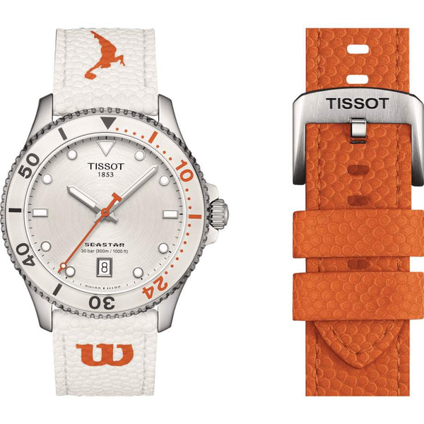 TISSOT 天梭 Seastar 海星系列300米WNBA威爾森美國女職籃特別版 40mm T1204101701100