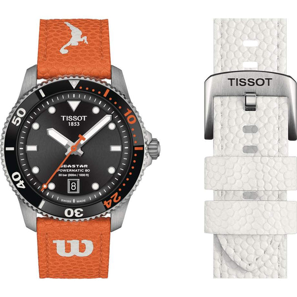 TISSOT 天梭 Seastar WILSON WNBA 海星系列300米WNBA威爾森美國女職籃特別版 40mm T1208071705100