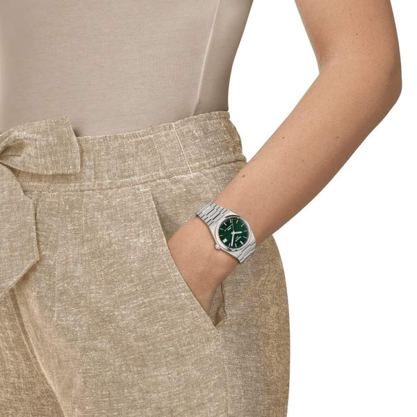 TISSOT 天梭 PRX 系列80小時自動款復古時尚機械腕錶 35mm T1372071109100