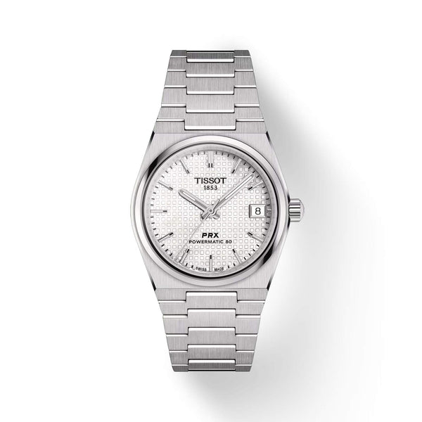 TISSOT 天梭 PRX 系列80小時自動款復古時尚機械腕錶 35mm T1372071111100
