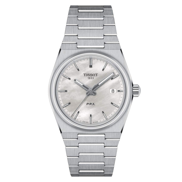 TISSOT 天梭 PRX 系列復古時尚石英腕錶貝殼面 35mm T1372101111100