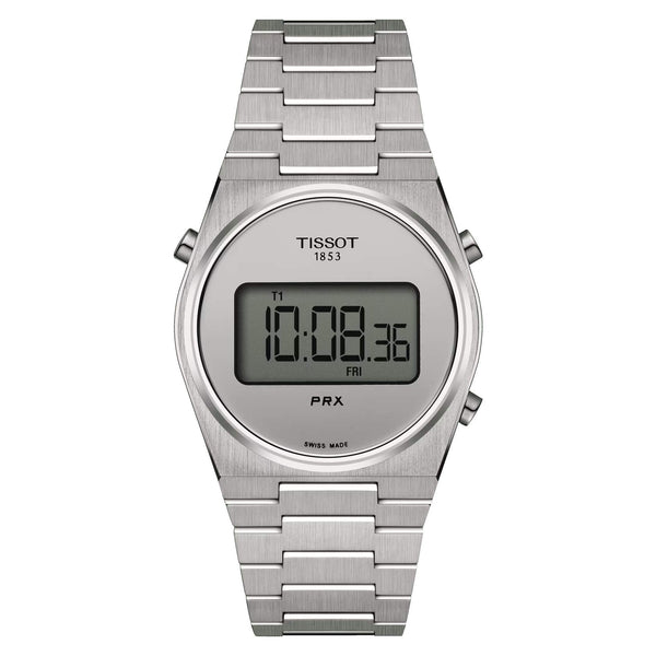 TISSOT 天梭 PRX 系列 Digital 復古時尚數位石英腕錶 35mm T1372631103000