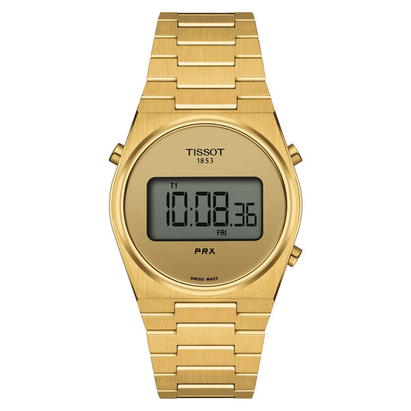 TISSOT 天梭 PRX 系列 Digital 復古時尚數位石英腕錶 35mm T1372633302000