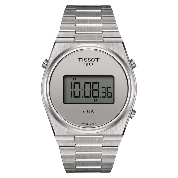 TISSOT 天梭 PRX 系列 Digital 復古時尚數位石英腕錶 40mm T1374631103000