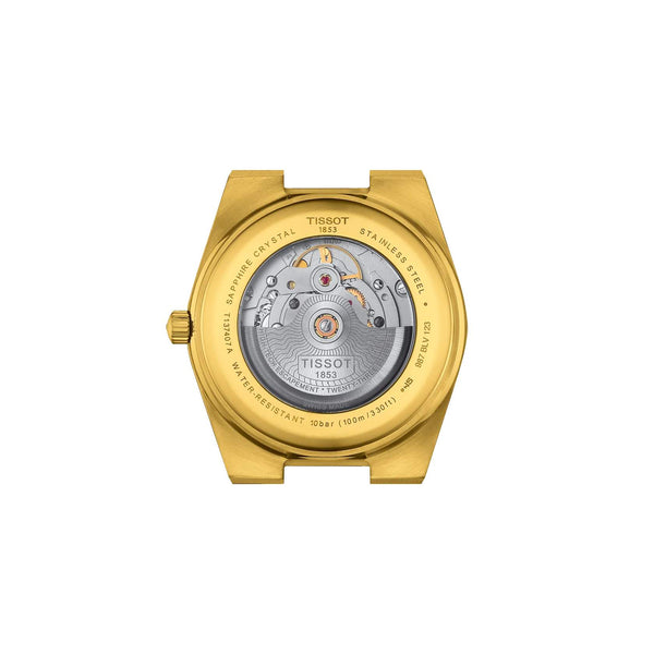 TISSOT 天梭 PRX 系列80小時自動款機械腕錶PVD金色鍊帶款 40mm T1374073302100