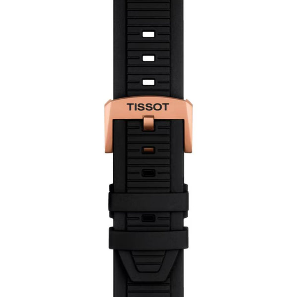 TISSOT 天梭 T-Race 競速系列三眼計時玫瑰金PVD石英錶 45mm T1414173705100