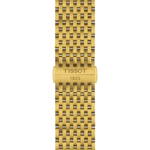 TISSOT 天梭 Everytime 系列簡約PVD黃金米蘭石英腕錶 40mm T1434103309100