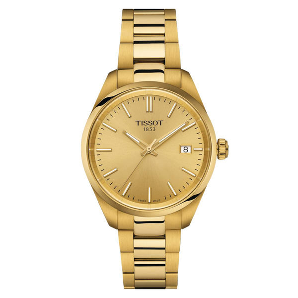 TISSOT 天梭 PR100系列 經典時尚PVD黃金石英女錶 34mm T1502103302100