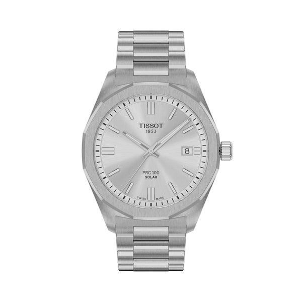 TISSOT 天梭 PRC 100 Solar 太陽能石英時尚經典腕錶 39mm T1514221103100