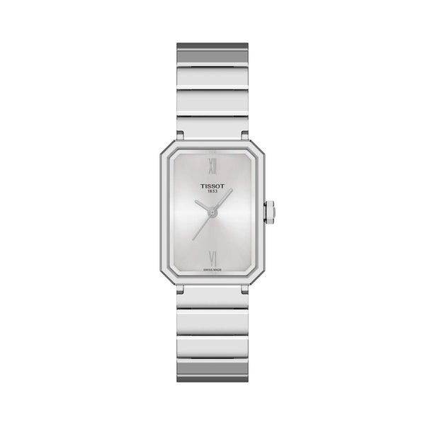 TISSOT 天梭 SRV系列方形時尚石英女士腕錶 30x22mm T1601101103300