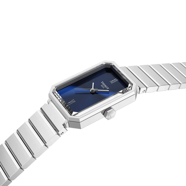 TISSOT 天梭 SRV系列方形時尚石英女士腕錶 30x22mm T1601101104300