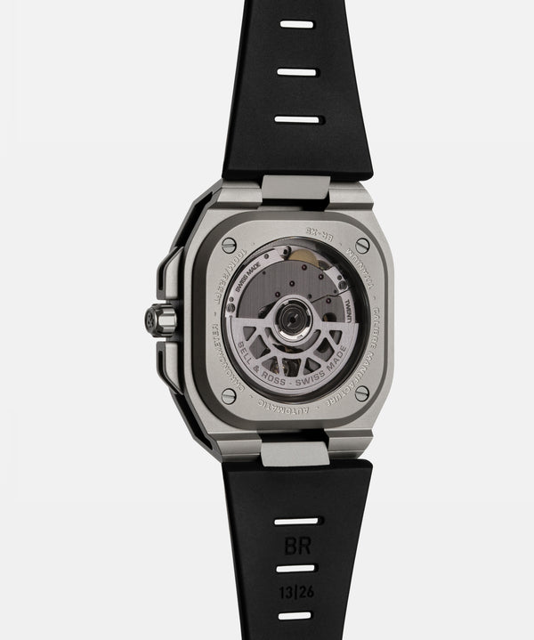 Bell & Ross 柏萊士 BR-X5 BLACK TITANIUM Rubber 自製機芯鈦金屬機械腕錶 41mm BRX5R-BL-TI/SRB