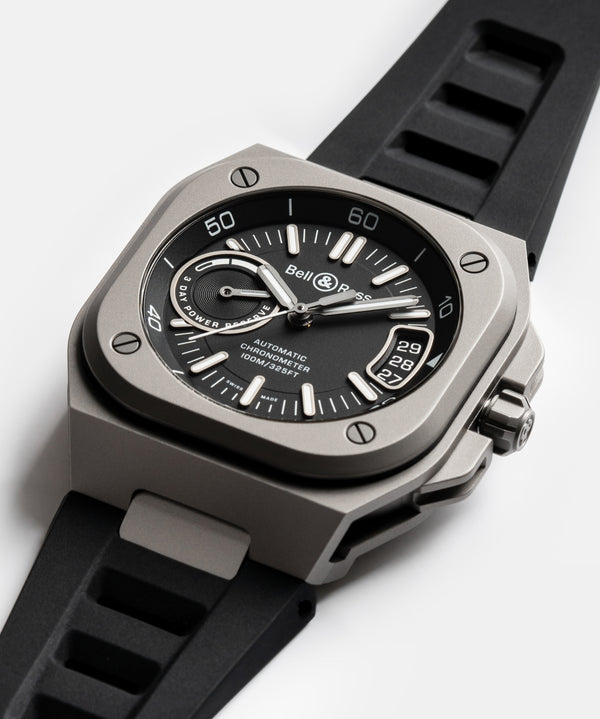Bell & Ross 柏萊士 BR-X5 BLACK TITANIUM Rubber 自製機芯鈦金屬機械腕錶 41mm BRX5R-BL-TI/SRB