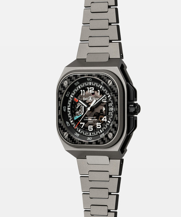Bell & Ross 柏萊士 BR-X5 Racing 自製機芯鈦金屬碳纖維機械腕錶 41mm BRX5R-RAC-TI/STI