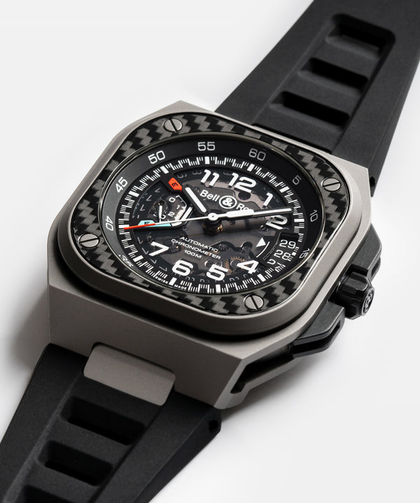 Bell & Ross 柏萊士 BR-X5 Racing 自製機芯鈦金屬碳纖維機械腕錶 41mm BRX5R-RAC-TI/SRB