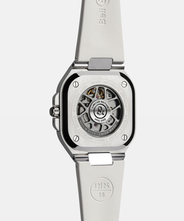 Bell & Ross 柏萊士 BR-05 Skeleton Arctic Blue 冰裂紋鏤空限量版腕錶膠帶款 40mm BR05A-AB-SKST/SRB