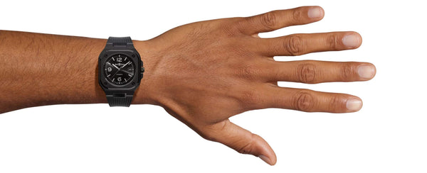 Bell & Ross 柏萊士 BR-05 BLACK CERAMIC Rubber 黑色陶瓷腕錶 41mm BR05A-BL-CE/SRB