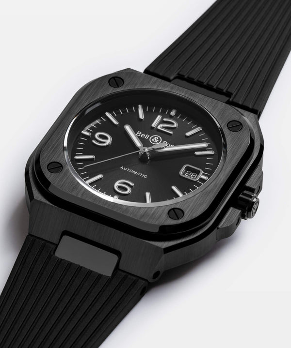 Bell & Ross 柏萊士 BR-05 BLACK CERAMIC Rubber 黑色陶瓷腕錶 41mm BR05A-BL-CE/SRB