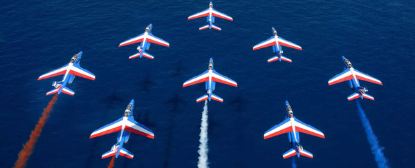 Bell & Ross 柏萊士 BR-05 法國巡邏兵飛行表演隊特別版計時自動腕錶 42mm BR05C-PAF-ST/SST