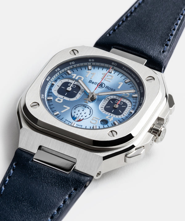 Bell & Ross 柏萊士 BR-05 法國巡邏兵飛行表演隊特別版計時自動腕錶 42mm BR05C-PAF-ST/SCA
