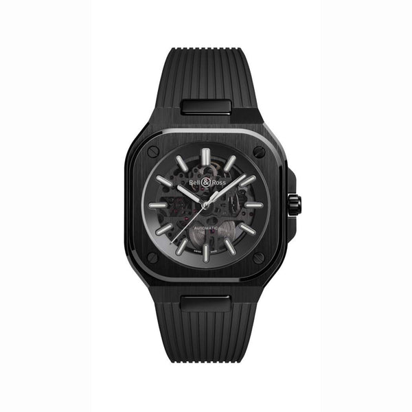 Bell & Ross 柏萊士 BR 05 SKELETON BLACK CERAMIC Rubber 黑色陶瓷鏤空腕錶 41mm