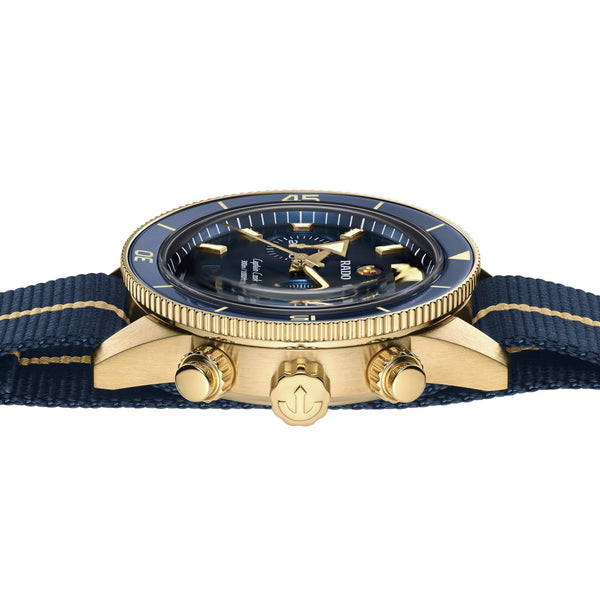 RADO 雷達錶 Captain Cook 庫克船長系列 Bronze 青銅計時潛水機械腕錶 43mm R32146208