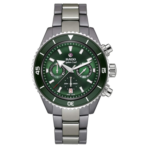 RADO 雷達錶 Captain Cook 庫克船長系列高科技電漿陶瓷300米計時腕錶 43mm R32189313