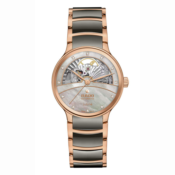 RADO 雷達錶 Centrix 晶萃系列開芯鏤空機械鑽面陶瓷腕錶 35mm R30029912