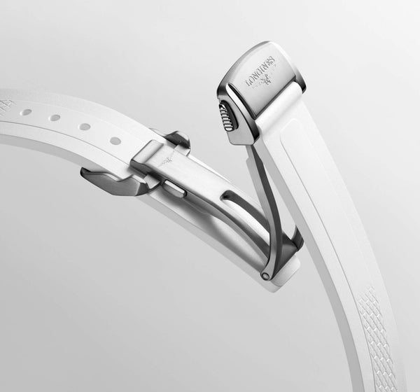 LONGINES 浪琴 Conquest 征服者系列珍珠母貝鑲鑽優雅時尚運動腕錶 34mm L34300879