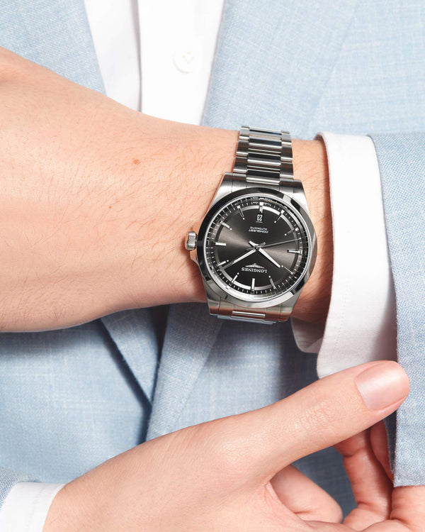 LONGINES 浪琴 Conquest 征服者系列黑色優雅時尚運動腕錶 41mm L38304526