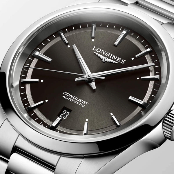 LONGINES 浪琴 Conquest 征服者系列黑色優雅時尚運動腕錶 41mm L38304526