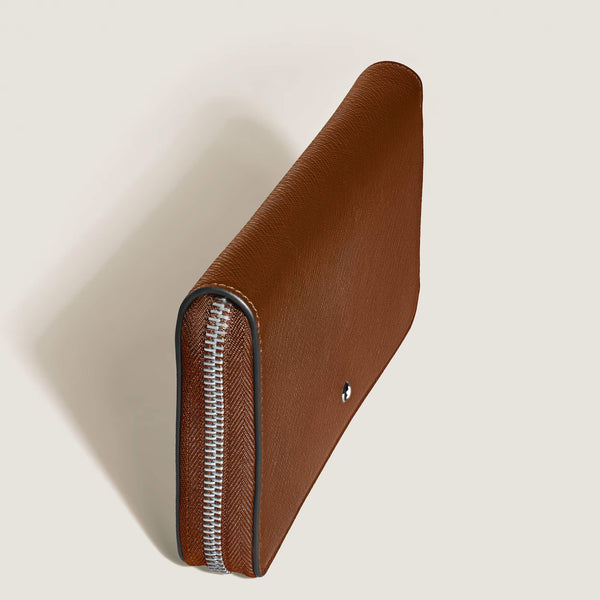 MONTBLANC 萬寶龍 Sartorial 匠心系列經典12卡長夾附拉鍊零錢袋 MB220364