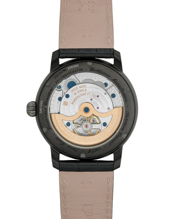 Frederique Constant 康斯登 Manufacture 自製機芯世界時區黑色PVD腕錶 42mm FC-718BAWM4TH6