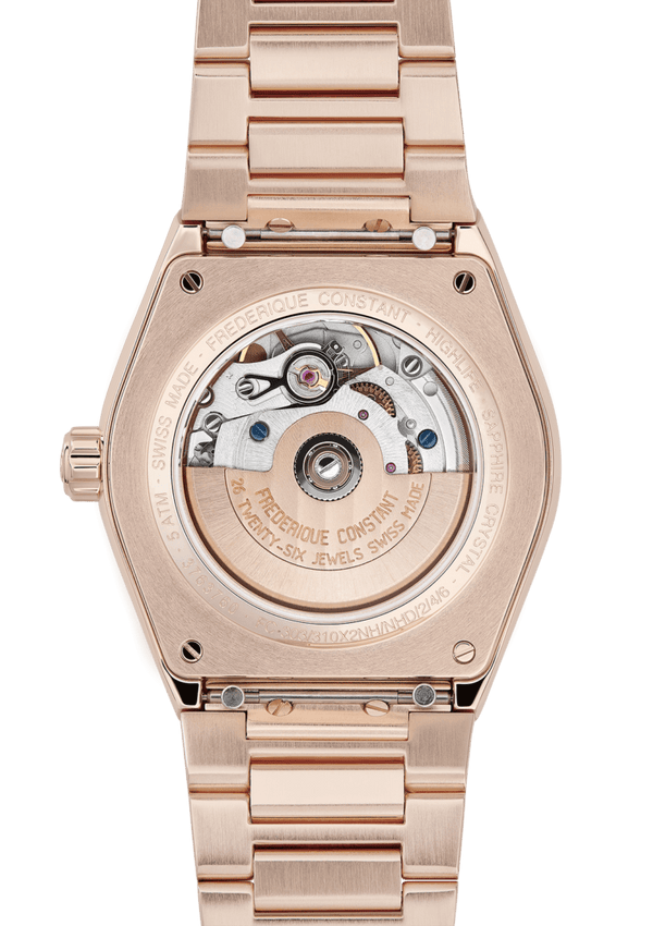 Frederique Constant 康斯登 HIGHLIFE PVD玫瑰金鑽圈機械腕錶 34mm FC-303VD2NHD4B