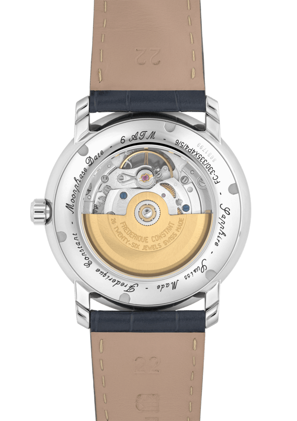 Frederique Constant 康斯登 Classics 系列心跳月相日期機械腕錶 40mm FC-335MCNW4P26
