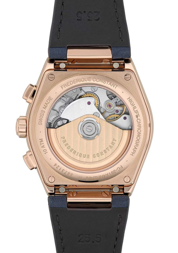 Frederique Constant 康斯登 HIGHLIFE 熊貓PVD玫瑰金計時碼錶機械腕錶 41mm FC-391NS4NH4