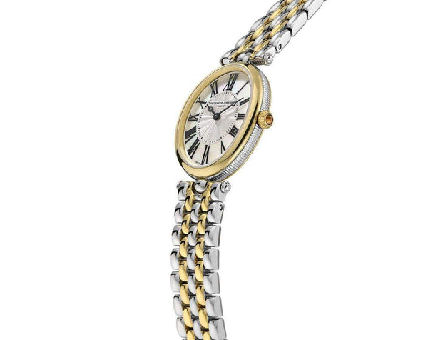 Frederique Constant 康斯登 Classics系列藝術羅馬橢圓型PVD黃金石英女錶 30x25mm FC-200MPW2V23B