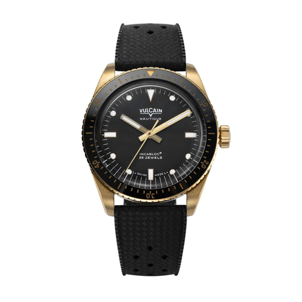 VULCAIN 窩路堅 Skindiver 潛水員系列200米青銅機械腕錶 38mm 662170A07.BNR200