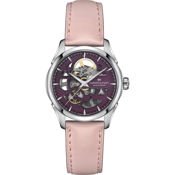HAMILTON 漢米爾頓 JAZZMASTER 爵士系列鏤空自動機械腕錶 36mm H32265801