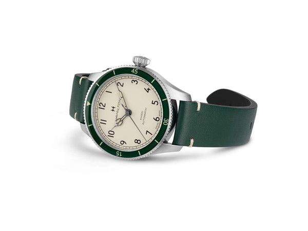 Hamilton 漢米爾頓卡其航空系列飛行員復古自動上鍊腕錶 38mm H76255810