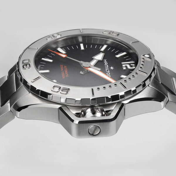Hamilton 漢米爾頓卡其海軍 Frogman 蛙人300米潛水錶 41mm H77485130