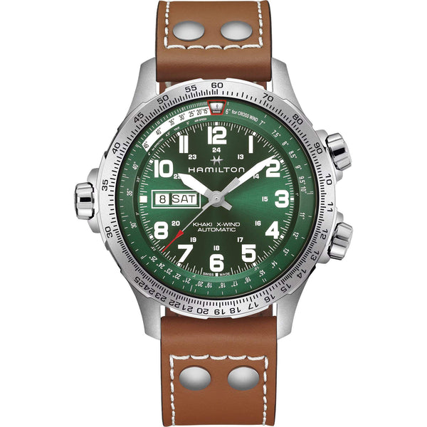 Hamilton 漢米爾頓卡其航空系列 X-Wind 星期日期顯示飛行自動腕錶 45mm H77735560