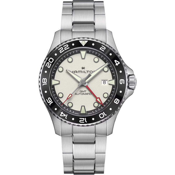Hamilton 漢米爾頓 Khaki Navy 卡其海軍系列 Scuba GMT兩地時區自動上鍊腕錶 43mm H82555150