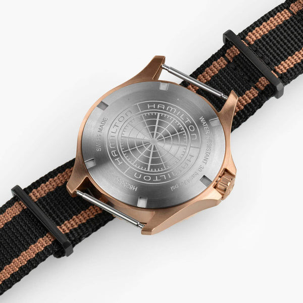 Hamilton 漢米爾頓 Khaki Navy 卡其海軍系列 Scuba GMT兩地時區自動上鍊青銅腕錶 43mm H82565930