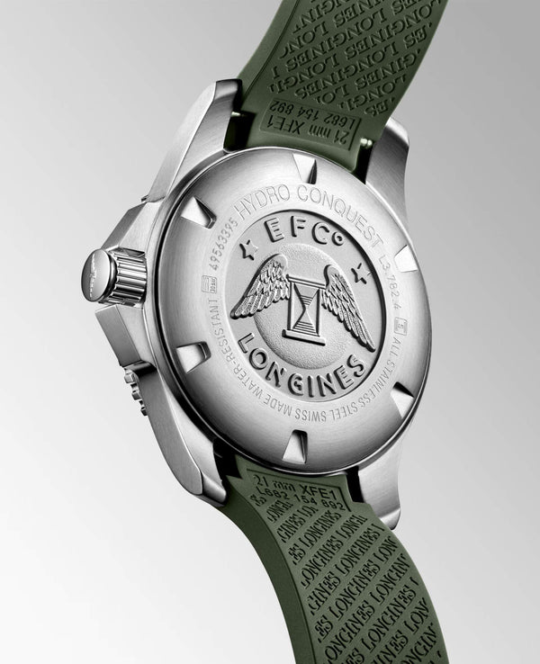 LONGINES 浪琴 HydroConquest 深海征服者系列浪鬼陶瓷潛水機械錶 43mm L37824069 綠面 - 新萬國鐘錶