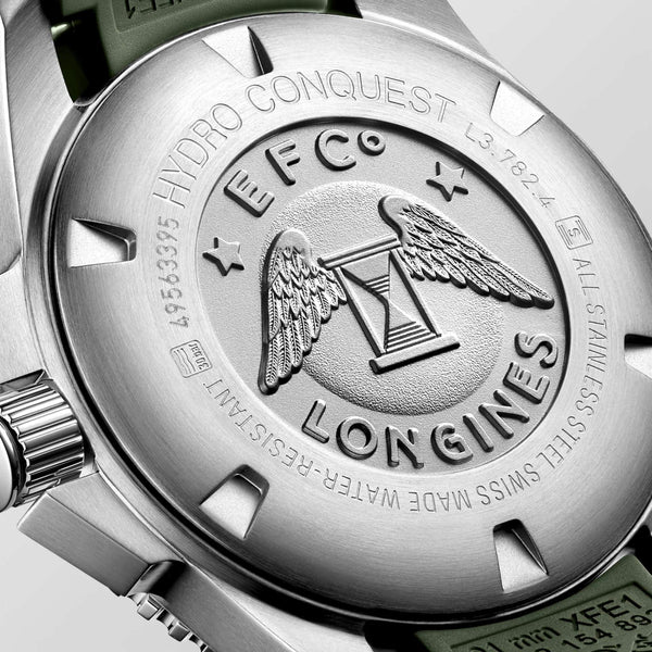 LONGINES 浪琴 HydroConquest 深海征服者系列浪鬼陶瓷潛水機械錶 43mm L37824069 綠面 - 新萬國鐘錶